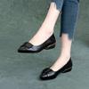 Одиночные туфли женские весенние туфли на толстом каблуке для мам из мягкой кожи с мягкой подошвой маленькие кожаные туфли для женщин
