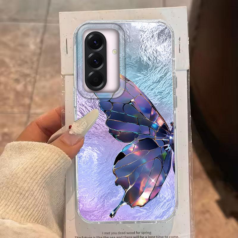 Case For Samsung Galaxy A56 A36 A16 A25 A35 A26 S25 S24 Plus Ultra FE 5G Phone Cover Butterfly Gradient For Samsung A55 Soft Bag
