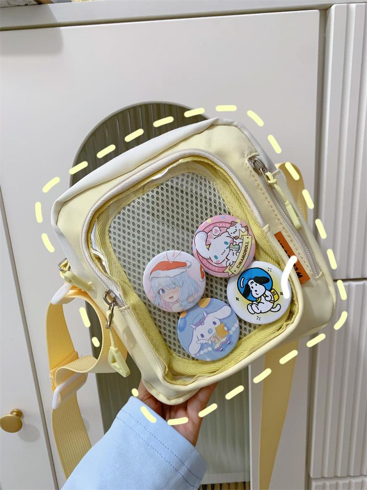 Japanese Girl Ins Transparent Pain Bag, Small Food, Shoulder Messenger Bag, Women's Versatile Casual Mobile Phone Small Bag