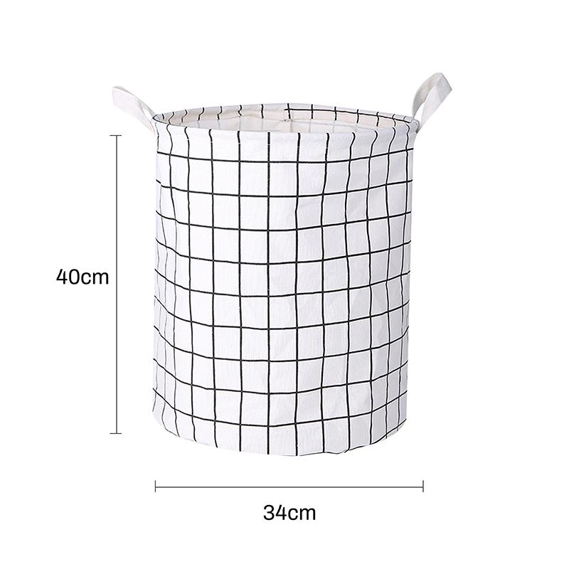 Большая корзина для белья, водонепроницаемая корзина для хранения грязной одежды, корзина для игрушек, хлопковая льняная ткань, переносная корзина для грязной одежды, органайзер для комнаты