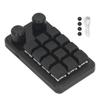 Mini Gaming Keypad 12 Keys 2 Knobs Blue Switch Black Color Programming Macro Keypad with RGB Light