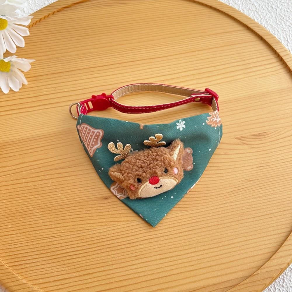 Dirt-resistant Dog Bandanas Christmas Decor Cat Collar Trendy Christmas Dog Collar Pet Scarf