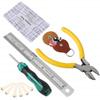 28Pcs Guitar Repairing Essential Tool Kit Wrench Ruler Pick String Electric Acoustic Guitar Repairing Maintenance Cleaning Tool