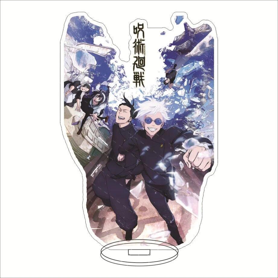 Аниме дзюдзюцу кайсен акриловая подставка Fushiguro Toji Geto Suguru Satoru Gojo фигурка ПВХ настольная подставка модель игрушки 15 см