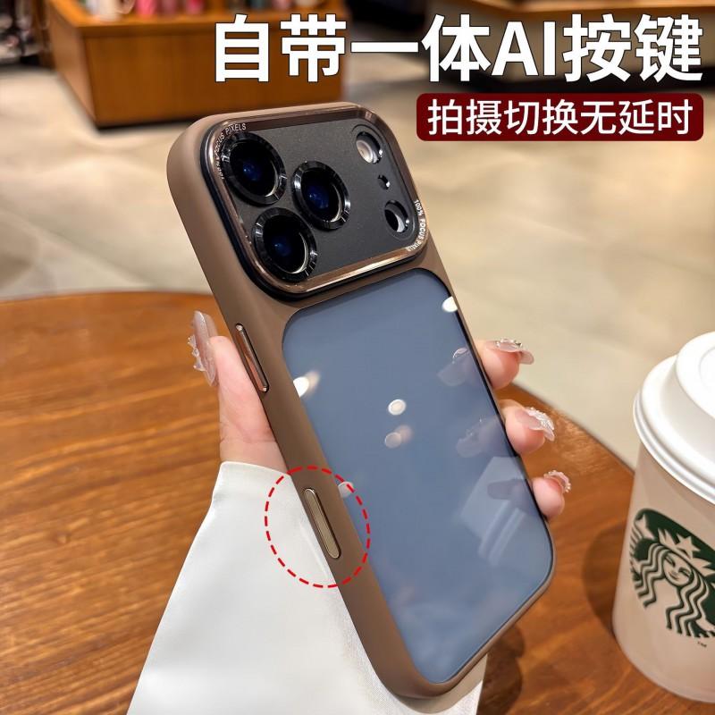 Metal Camera Lens Protector Case With AI Button IPhone 17 Pro Max 16 15 14 Full Coverage Shockproof