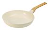 Nansen Japan Frying Pan Lightweight and Easy To Use Ceramic Frying Pan White Color X Handle 26cm White Wood-like Die-cast