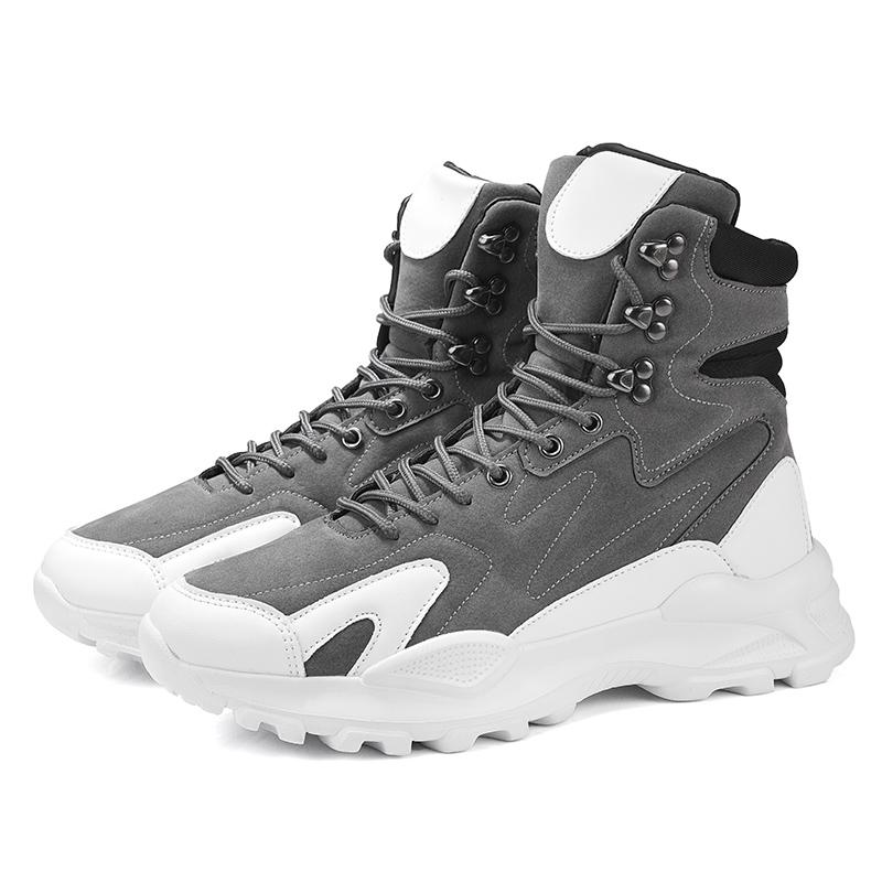 Autumn Fashionable Men's Dad Shoes Comfortable Men's Casual Shoes, High Top Height Increasing Sports Anti Slip Shoes Short Boots