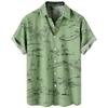 European And American Independent Station Casual Fashion Shirt 3D Printed Hawaii Seaside Vacation Short-Sleeved Top