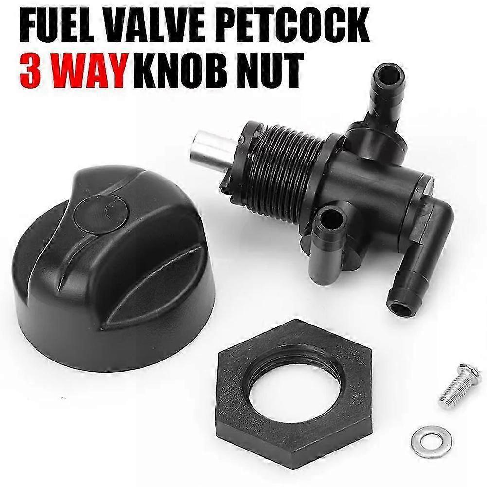 Fuel Tank Valve Petcock 3 Way & Knob NUT 7052161 for Polaris Magnum 325 330 500