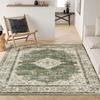 Washed Imitation Cashmere Carpet Green Home Area Carpet Living Room Soft Anti Slip Retro Bedroom Bohemian Foot Mat