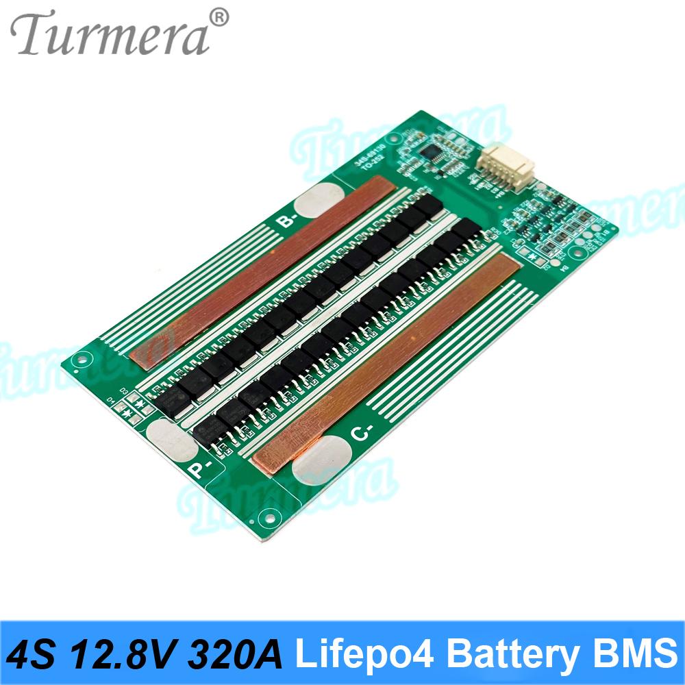 Turmera 4S 12.8V 200A 280A 320A Плата защиты BMS для балансировки аккумуляторов Lifepo4 Использование в аккумуляторах Lifepo4 3.2V 100Ah 200Ah 280Ah 320Ah