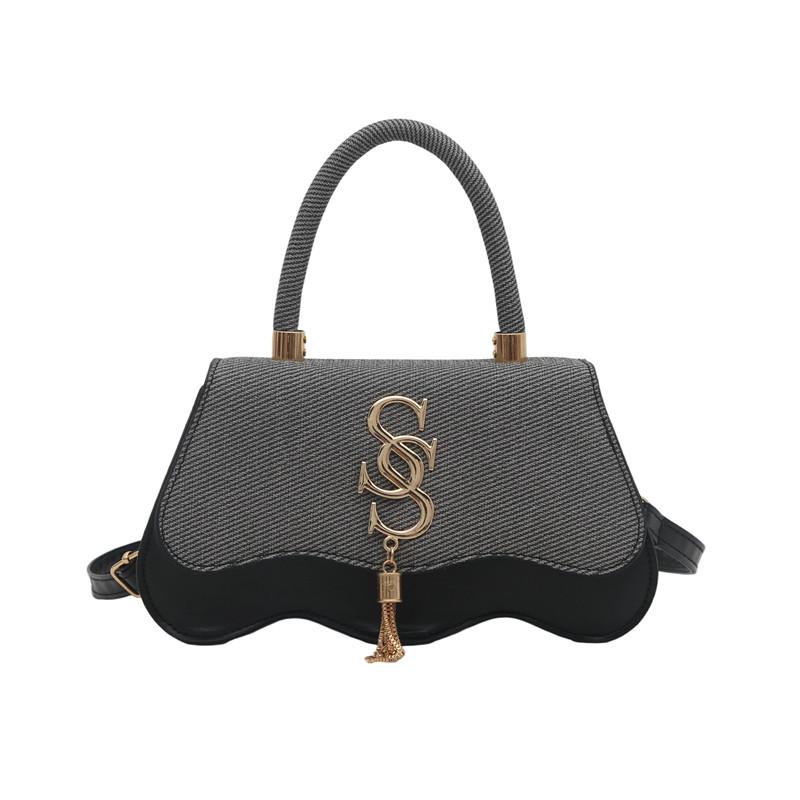 Fashion trend letter simple 2025 new bag women's texture handbag versatile one-shoulder crossbody women's bag small square bag