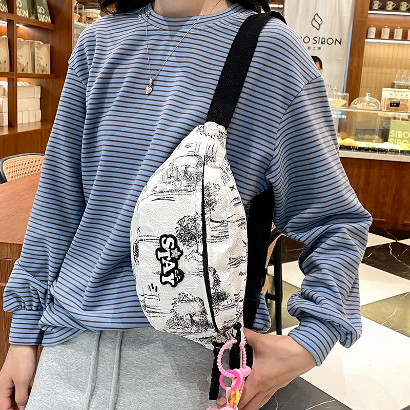 Сумка на грудь, сумка-банан для женщин, сумка через плечо, нейлоновая сумка на пояс для бега, повседневная поясная сумка, спортивная сумка на пояс в виде полумесяца