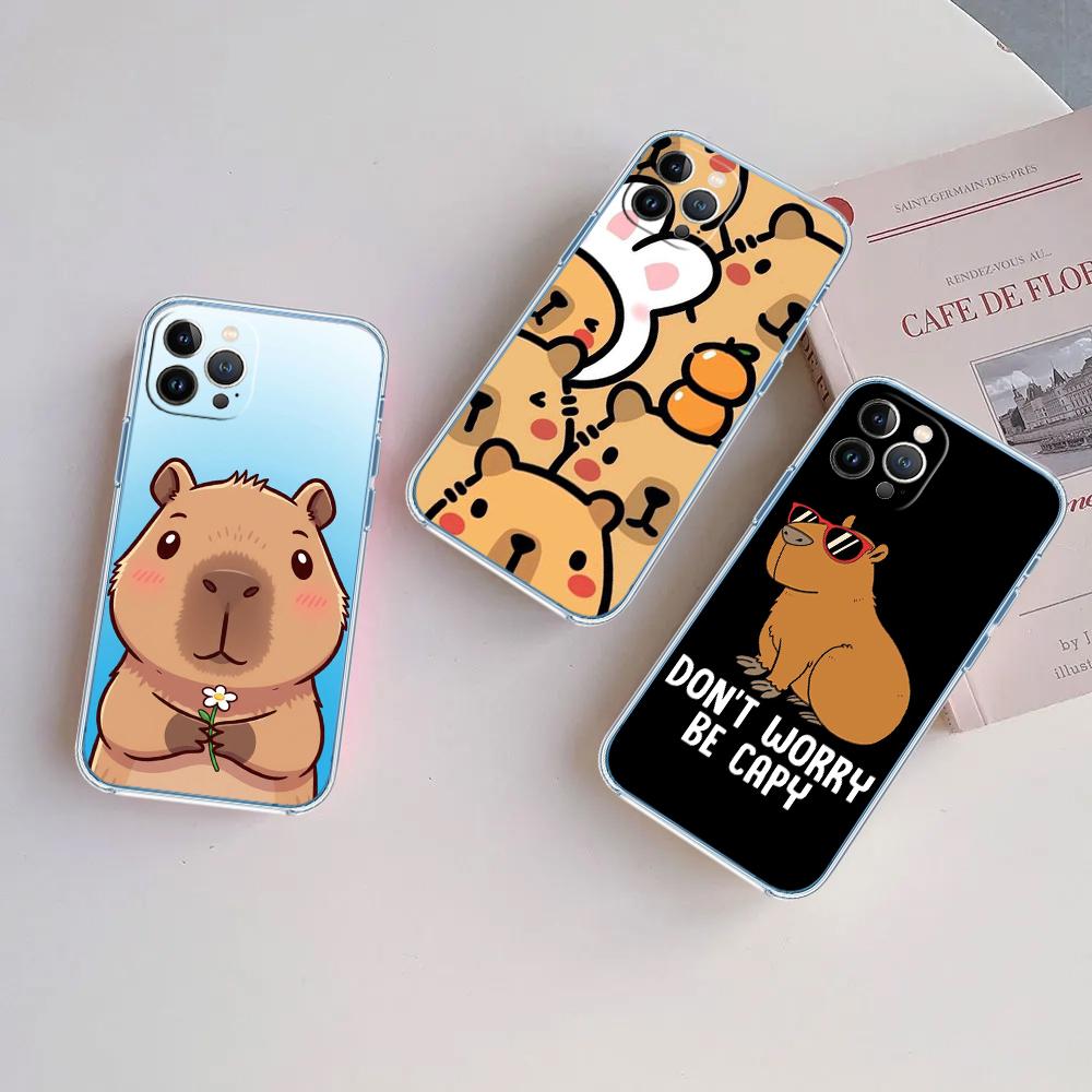 LO19 Cartoon  Capybara Case for Motorola E13 E15 E20 E22 E22I E22S E30 E32 E40 E7 E7I G Plus Power Play Stylus G22 G14