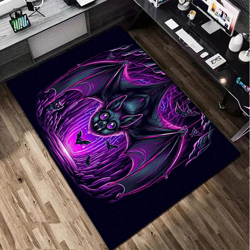 Halloween bat Print Rug - Computer Chair Area Rug home decoration Carpet For Living Room Bedroom Flooring Mat