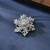 Sparkling Creative Snowflake Pin Rhinestone Zinc Zinc Alloy Zircon Badge  Valentine's Day