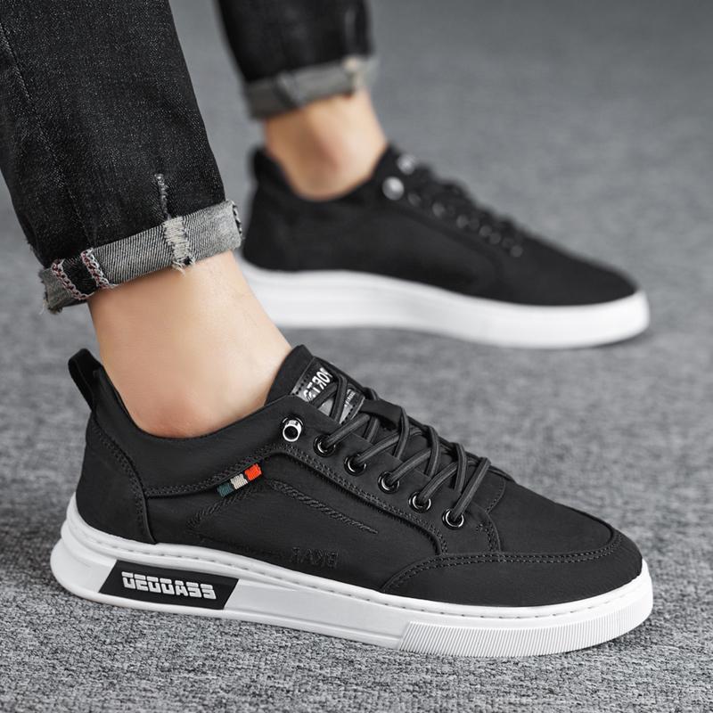 Мужская противоскользящая и износостойкая однотонная уличная модная повседневная обувь, спортивная обувь, мужская обувь, обувь для доски