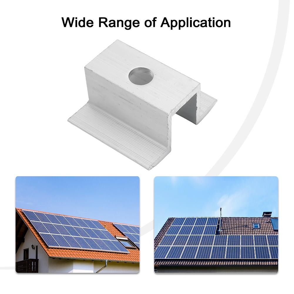 Солнечный средний зажим 10 шт. Аксессуары для соединения солнечной панели