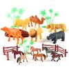 Simulation 9-Piece Set Forest Animals, Farm Pasture Poultry Animal Set Tabletop Decorative Ornament Doll