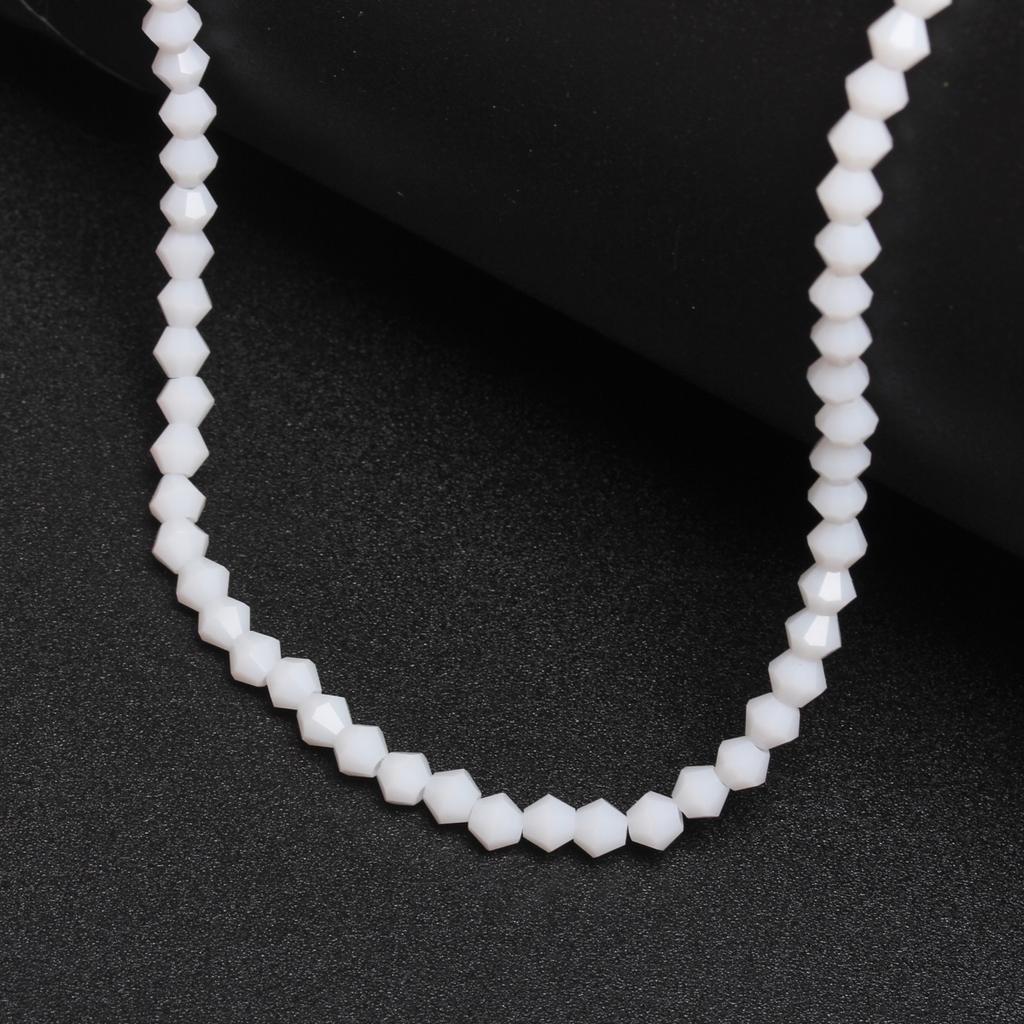 Earrings Jewelry Making Fashion Headwear Crystal Glass Solid Color Diamond DIY Pointed Beads Handmade 4mm Accessories Material 1 String Decorative