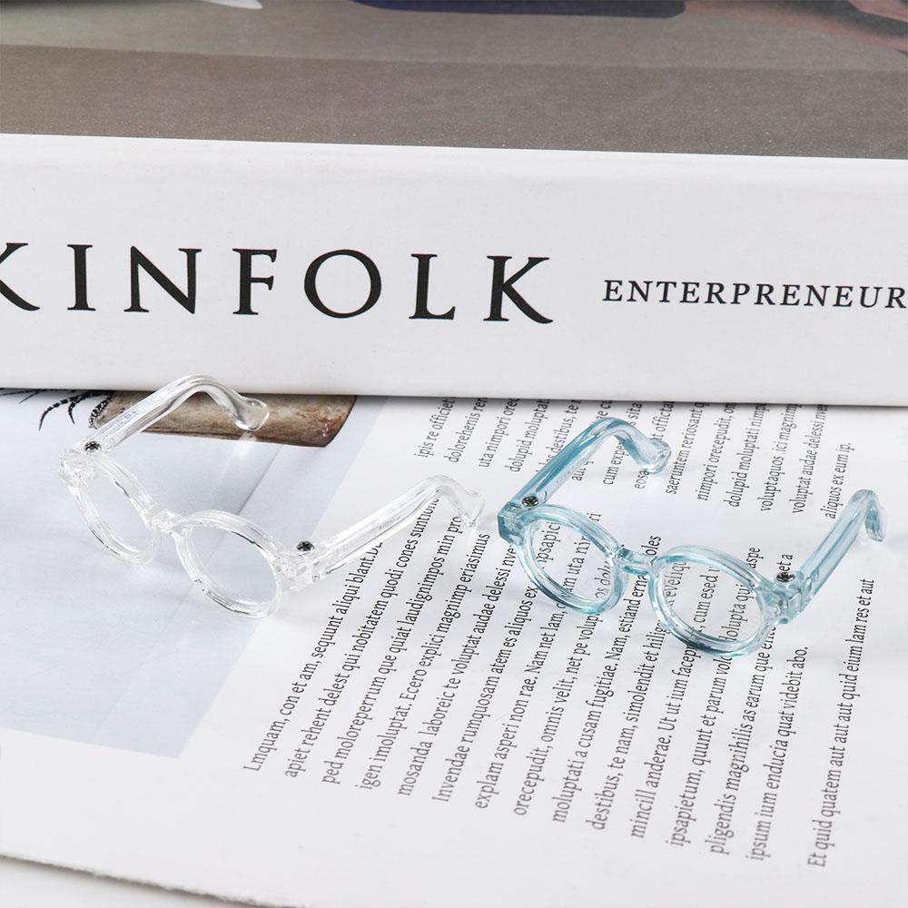 Пластиковые очки с круглой оправой, разноцветные, кукольные очки, милые кукольные мини-очки, детский подарок