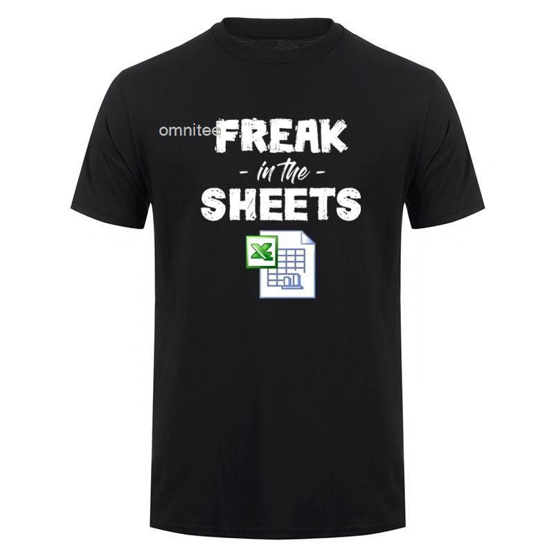 Freak in The Sheets TShirt Funny Accountant Spreadsheet TShirt Summer New Cotton Casual Accounting Tshirt HJ044