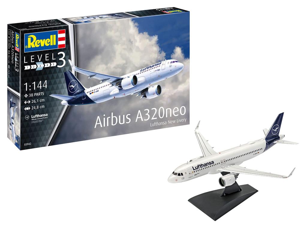 Revell масштаб Airbus A320neo Lufthansa пассажирский самолет пластиковая модель 03942 1/144