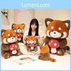 Adorable Mushroom Raccoon Plush Toy For Kids Birthday Gift Soft And Cuddly Design