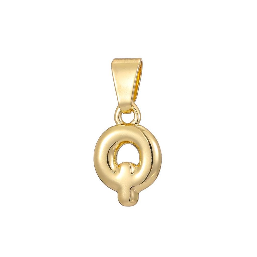 Ожерелье-подвеска с мини-буквами-пузырями с покрытием из 18-каратного золота - Персонализированное 26 английскими буквами