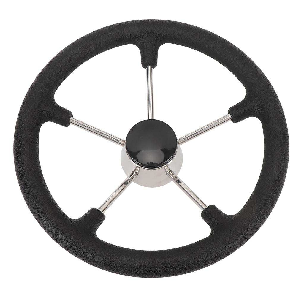 Рулевое колесо лодки 5 спиц нержавеющая сталь морское рулевое колесо с полиуретановой пеной рукояткой и центральной крышкой для яхт