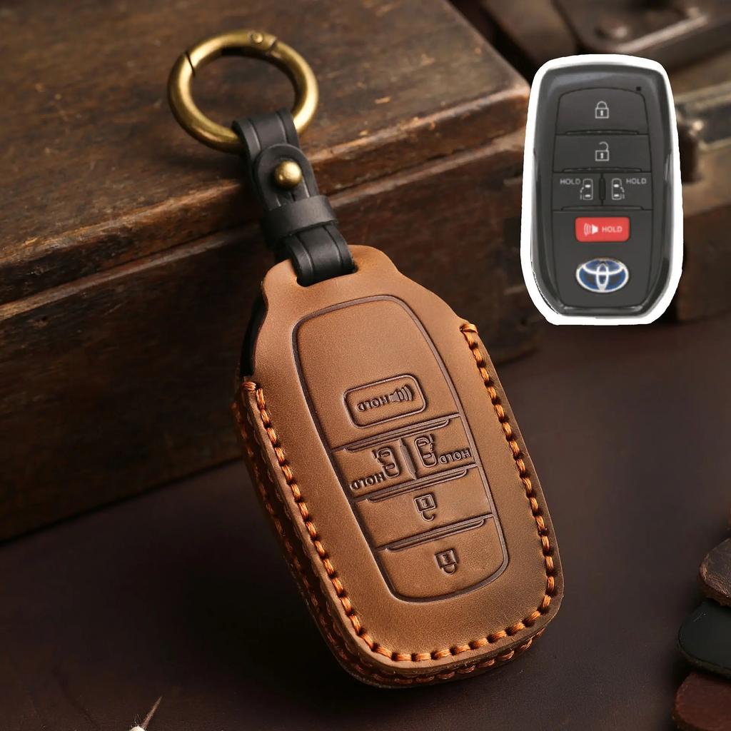 Для TOYOTA Sienna RAV4 VENZA Mirai Гибридные Автомобили Alphard PREVIA Voxy Keyless Go Брелок Кожаный Чехол для Автомобильного Ключа Набор Брелков