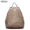 Zency Large Capacity Women Backpack 100% Genuine Leather Female Travel Bag Schoolbag For Girls Fashion Knapsack Irregular