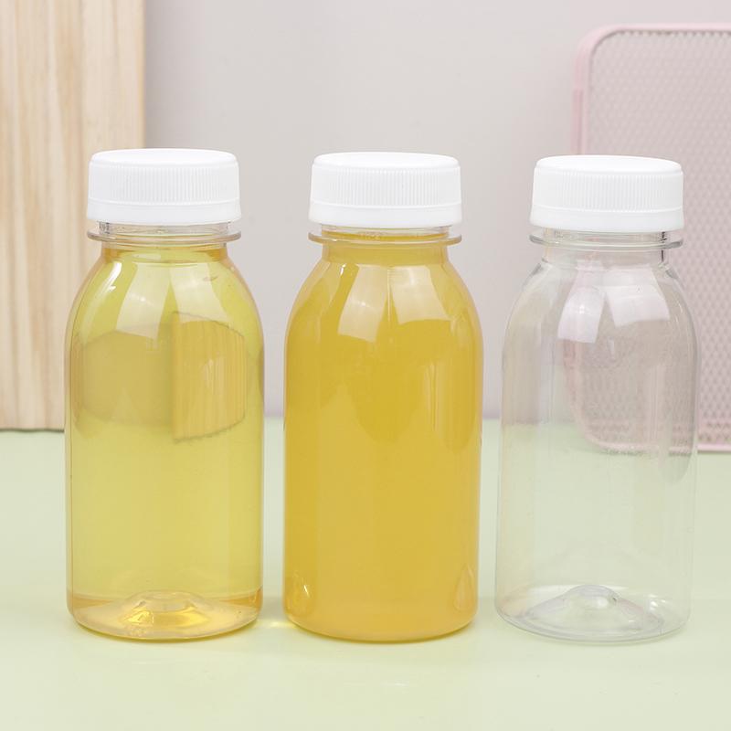 6 шт. 200 мл прозрачная детская бутылка для воды пластиковая бутылка для сока бутылка для молока для животных бутылка для напитков с крышкой портативные пустые бутылки для воды