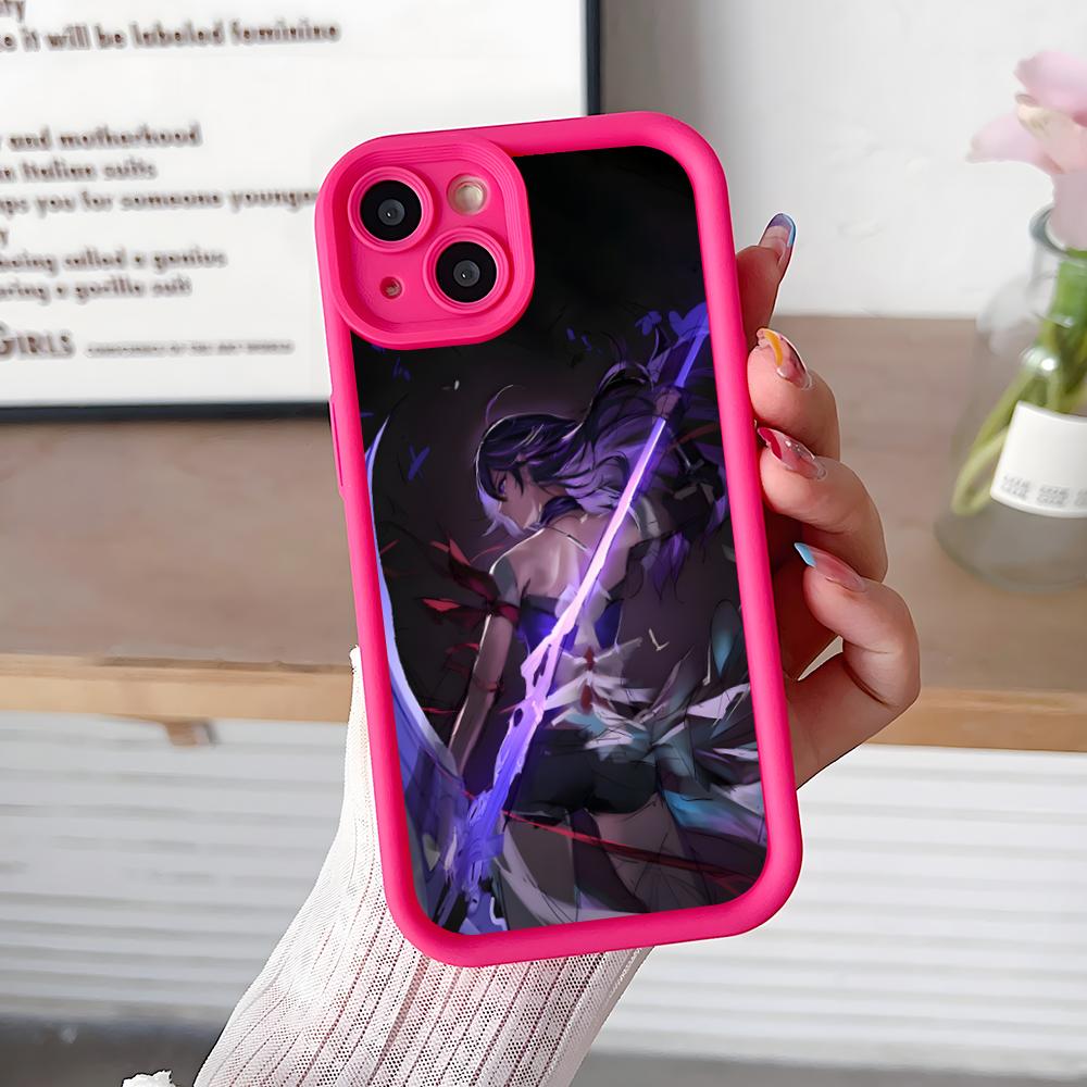 HSR Acheron Утолщенный ТПУ Чехол для Мобильного Телефона для iPhone 17 16 15 14 13 12 11 Air Pro Max Plus Цветной Чехол