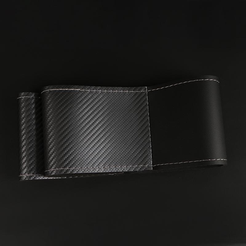 Matte Carbon Fiber Car Steering Wheel Cover Universal Fit High-Quality Porty Luxurious Race Hand Sewing Auto Steering Wheel Wrap
