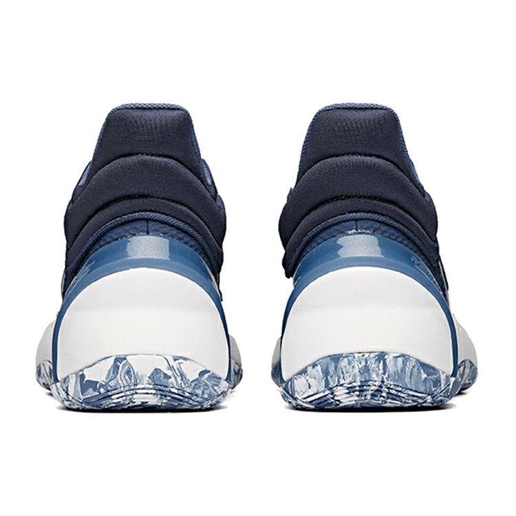 Anta Кроссовки для баскетбола Quick Decision Fabric Synthetic Leather Shock Absorbing Non-Slip Wear Resistance Mid Top Men sneakers Blue White 112041612-3