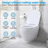Rimless Wall Hung Toilet, Wall Mounted Toilet Bowl with Soft Closing Seat, Space Saving Round Floating Toilet with 360-degree Single Hole Super Swirl