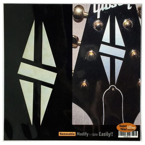 Inlaystickers Jaccamou Guitar Head Inlay Stickers, Set of 2, Diamond Hatch (WT)