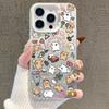 Чехол для iPhone с мультяшным щенком: Совместимо с iPhone 17, 16 Pro, 15 Pro Max, 14 Pro и 13, Серебристый