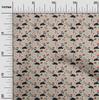 oneOone Ткань Cotton Flex Light Brown Fabric Floral & Puppies Dress Material Fabric Print Fabric By The Yard 40 Inch