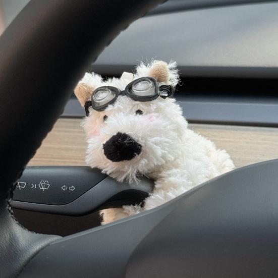 Милый щенок, плюшевая кукла, украшение для салона автомобиля, многофункциональные украшения для стеклоочистителя