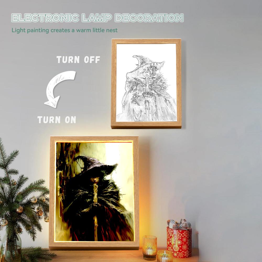 Anime Figure Light Painting Photo Frame Berserk Behelit Griffith Action Figures Led Lamps Room Decor  Chirstmas Gifts Moon Lamp