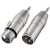 Xiatiaosann XLR Male To 3.5mm Male TRS Adapter & XLR Female To 3.5mm Male TRS Adapter, XLR To 1/8 Stereo Plug for Microphone, Audio (2-Pack)