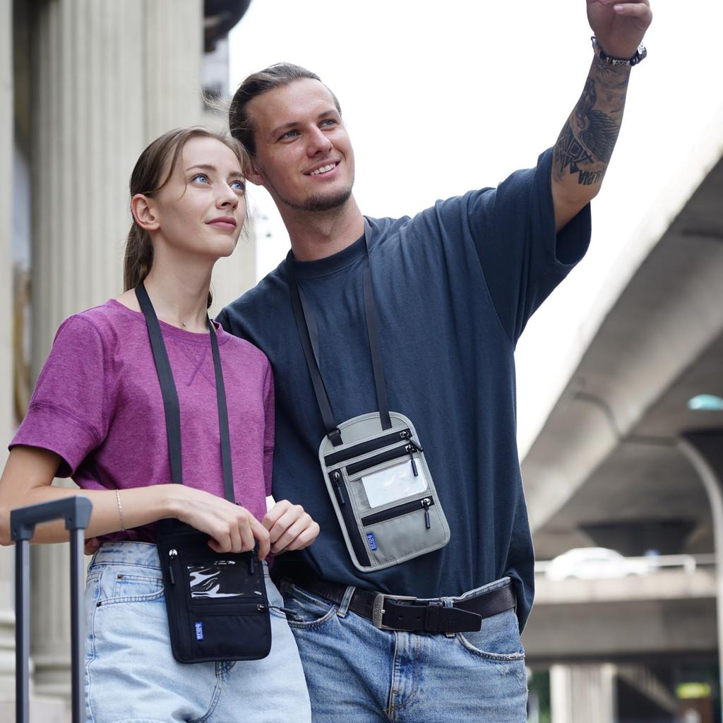 Passport Hanging Around the Passport Passport Card Large Storage Label Transparent Passport Overseas Business Overseas Travel [Azarxis] Case, Neck,