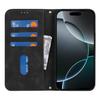 For iPhone 16 Pro Max Stand Case Magnetic Closure Skin Touch Leather Flip Phone Cover with Wallet