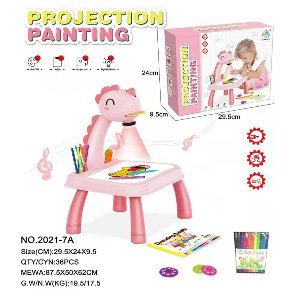 Детский мини-светодиодный проектор для рисования, художественный стол, светящаяся игрушка для детей, доска для рисования, небольшой стол, обучающий инструмент для рисования, ремесло