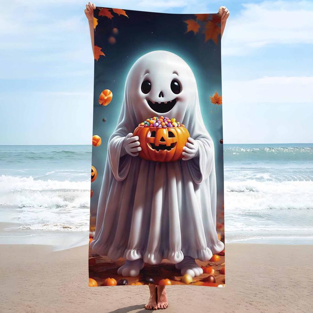 Halloween ghost horror background single-sided printing Beach Towel Home Decoration Bath Towel 75x150cm Bathroom