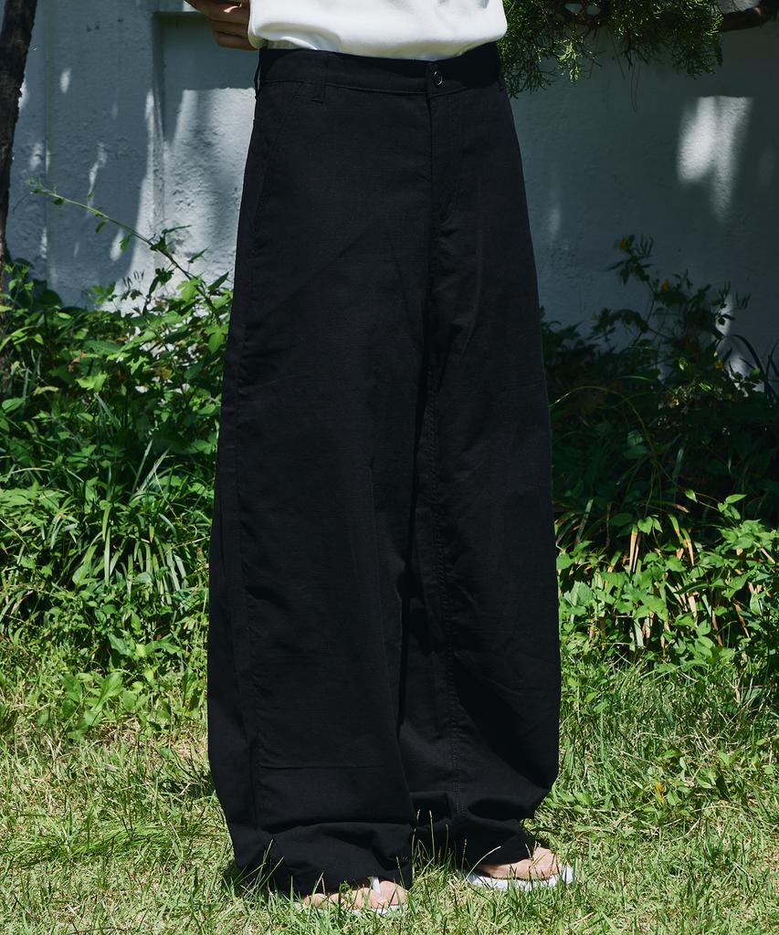 SIGNATURE Summer Wide Curved Linen-Like Pants [2 Colors]