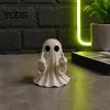 Стабильное украшение-призрак, фигурка на Хэллоуин, забавная жуткая статуэтка со средним пальцем, настольные украшения, мультяшный декор, милая смоляная праздничная фигурка для рабочего стола