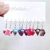 5 Pair Set Small Fresh Colored Resin Pendant Earrings Luminous Turtles Lollipop Ducks Rainbow Cat's Paws Dices Earrings Female